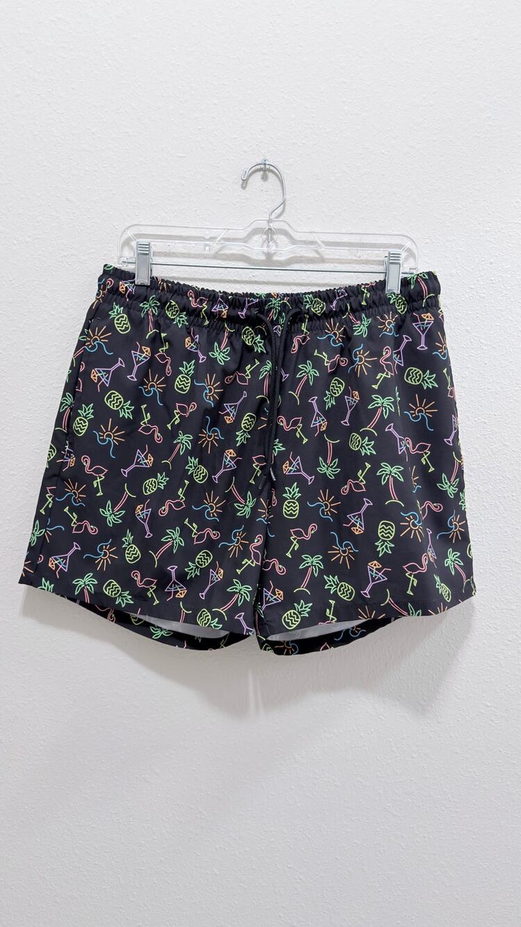 Cabana by Crown & Ivy Neon Party Swim Trunks – Men's Large Preowned